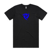 BFW Mens basic t-shirt Blue Logo - AS Colour - Slim Fit Paper Tee